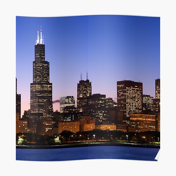 Chicago Skyline Posters | Redbubble