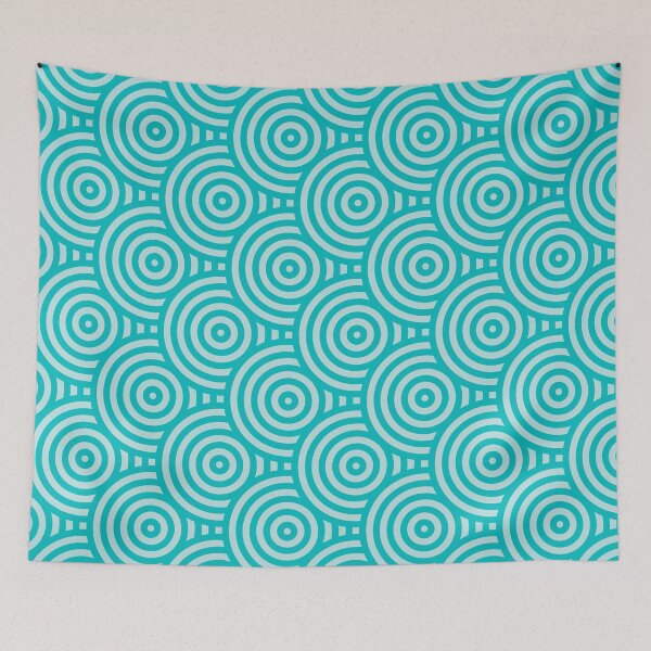 Item preview, Cyan Tint Circular Geometric Pattern designed and sold by NVDesigns.