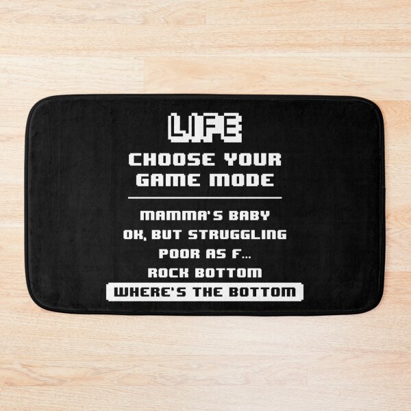 Item preview, Life Game Mode - Where's The Bottom - Black Background designed and sold by crismk.