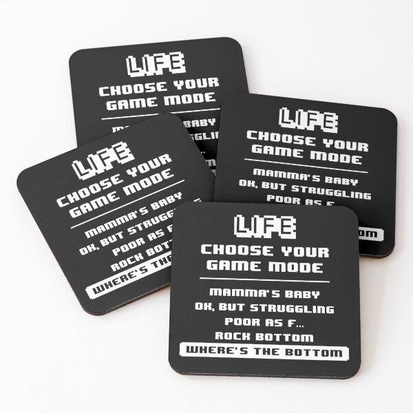 Item preview, Life Game Mode - Where's The Bottom - Black Background designed and sold by crismk.