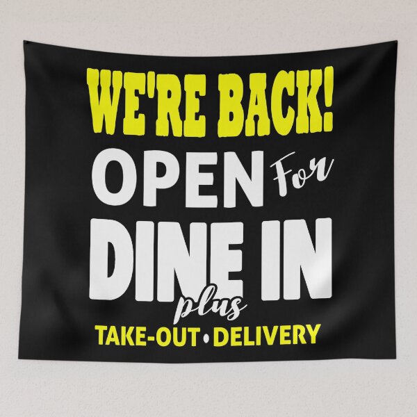 Item preview, Restaurant Covid Re-Open | Open For Dine In designed and sold by PureCreations.