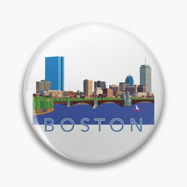 Artikelvorschau, Hintere Bucht-Boston-Skyline-Computer-Illustration entworfen und verkauft von judgeart.