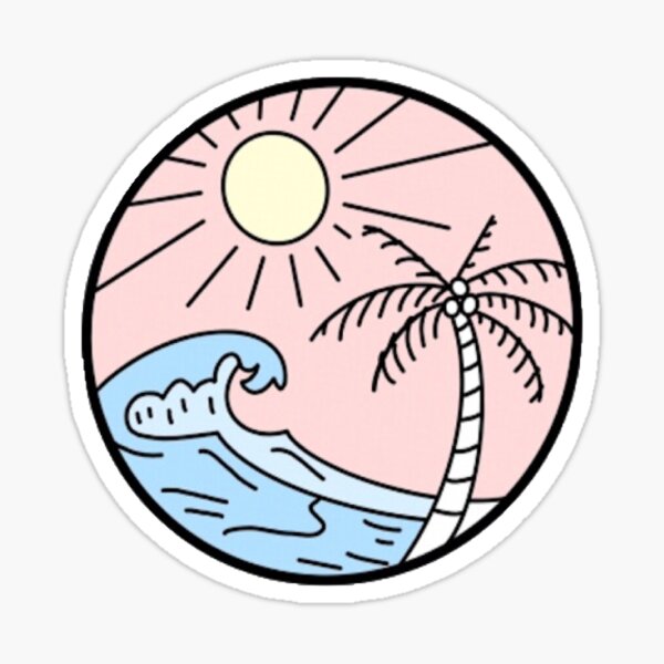 Item preview, beach designed and sold by JPC Stickers.