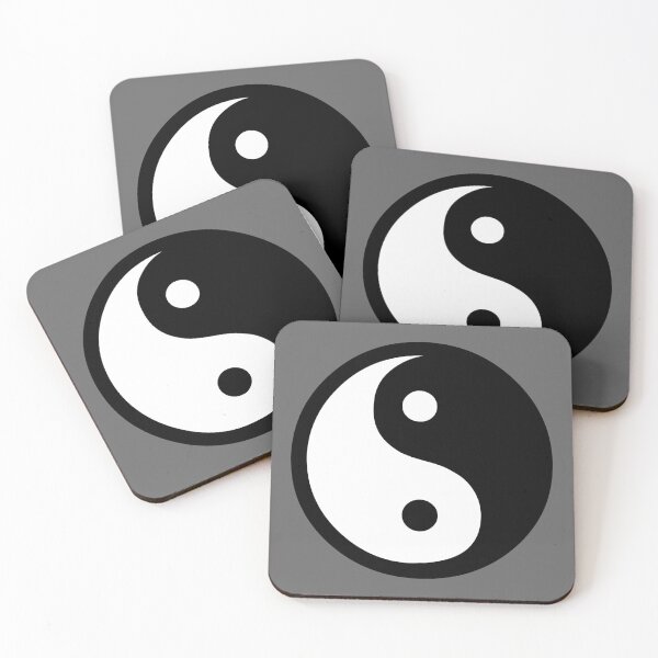 Item preview, Yin & Yang - Charcoal Grey / Gray Background designed and sold by harrizon.