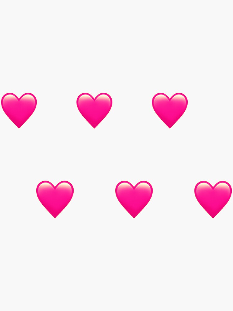 "Bright pink aesthetic heart sticker set" Sticker by delaneyhorner