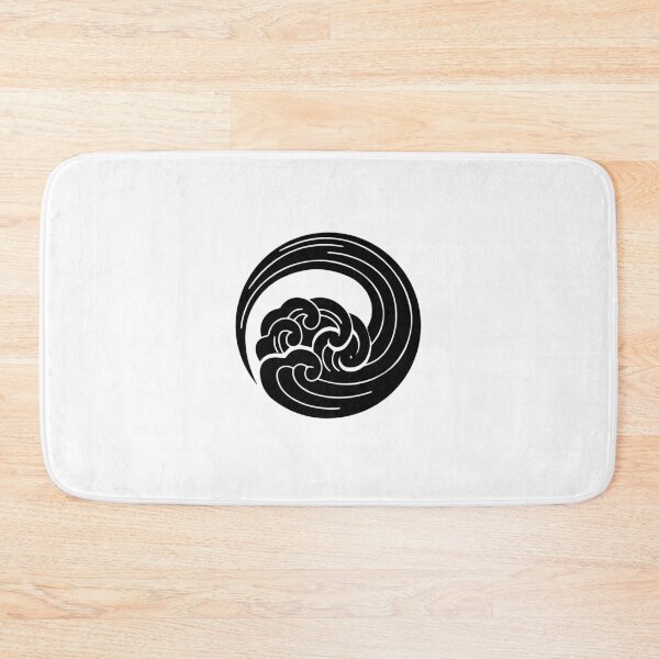 Item preview, Japanese Kamon Crest - Ocean Wave - Black Version designed and sold by reyners.