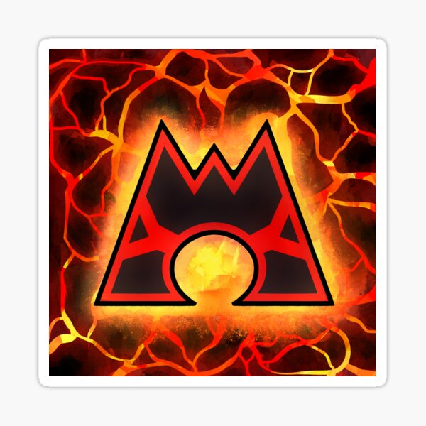 Team Magma Stickers Redbubble - team magma decal roblox