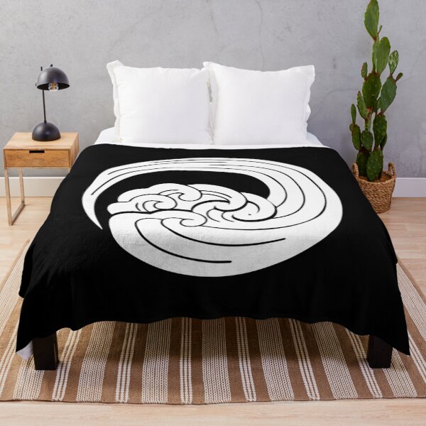 Item preview, Japanese Kamon Crest - Ocean Wave - White Version designed and sold by reyners.