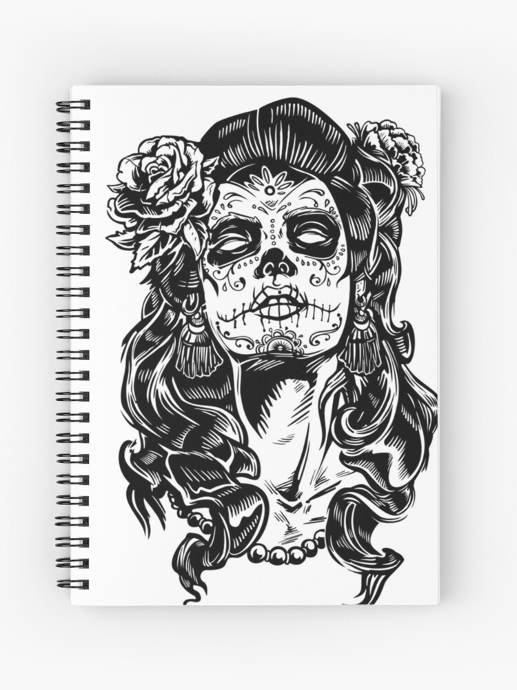 Cuaderno de espiral «La Calavera Catrina Dibujo» de MaryGrace26 | Redbubble