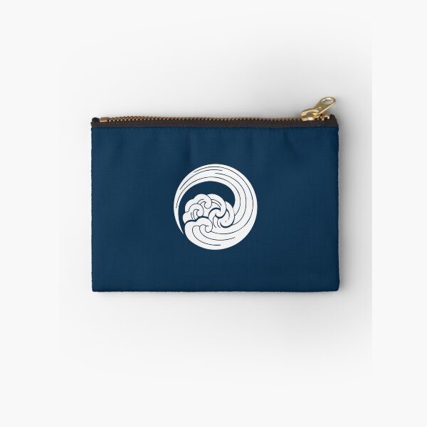Item preview, Japanese Kamon Crest - Ocean Wave - White Blue Version designed and sold by reyners.