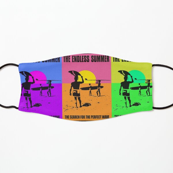 Surfing Summer Tapestry Kids Mask