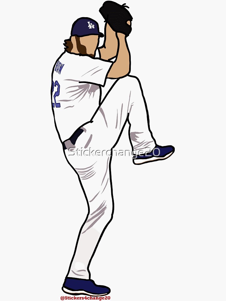 Clayton Kershaw Jersey Mesh Sticker for Sale by jakehutson3