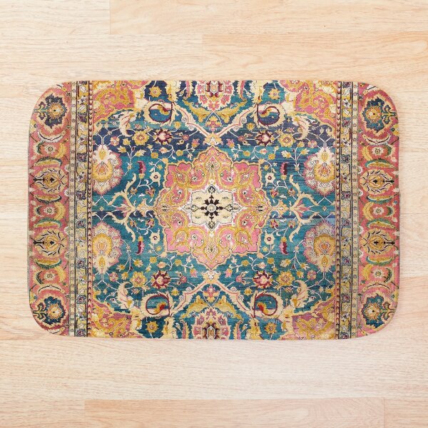 Amritsar Punjab North Indian Rug Print Bath Mat