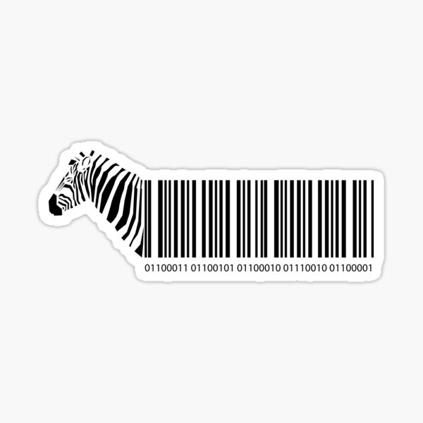 Zebra Barcode Sticker By Didia8 Redbubble 6594