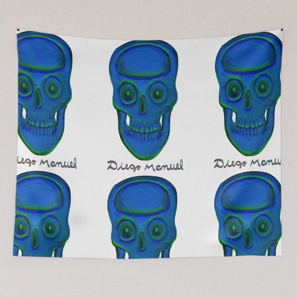 Item preview, Blue skull designed and sold by Diego Manuel Rodriguez.