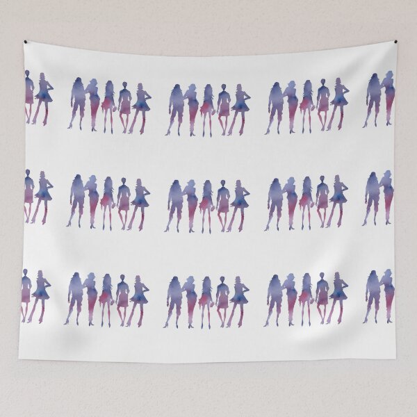 Item preview, Five female figures with a gradient & an aquarelle paper texture designed and sold by Irnika.