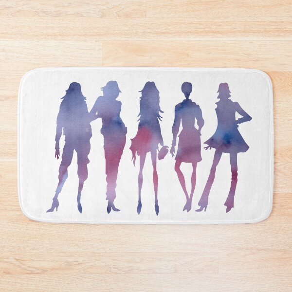 Item preview, Five female figures with a gradient & an aquarelle paper texture designed and sold by Irnika.