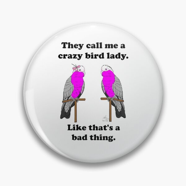 Item preview, Crazy Bird Lady with Galah Cockatoos designed and sold by Laughing Parrot Studio.