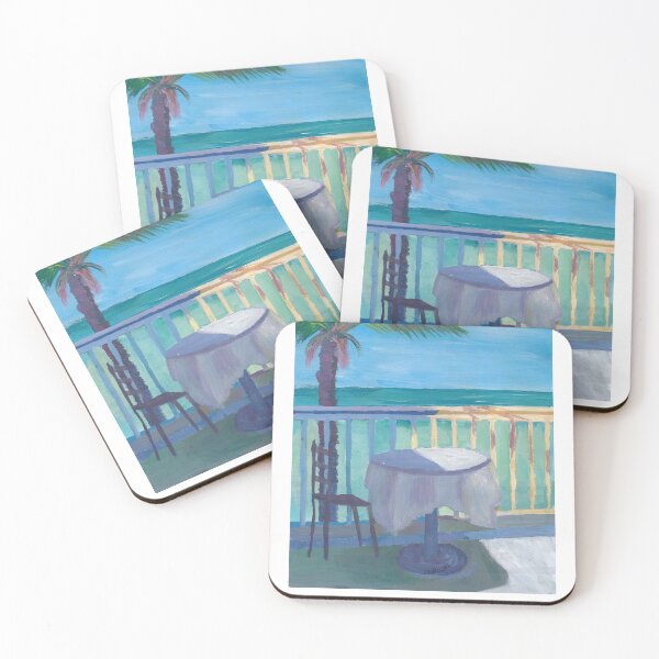 Item preview, Caribbean Dreams Retro Poster - Seaview Cafe Table designed and sold by artshop77.