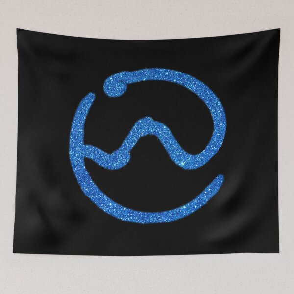 Item preview, Chromatica Symbol Glitter Blue designed and sold by oxoxoxo.