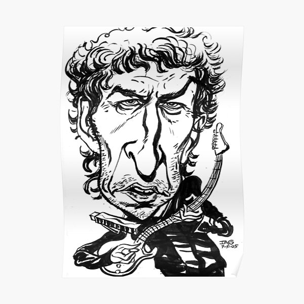 Bob Dylan Caricature Poster