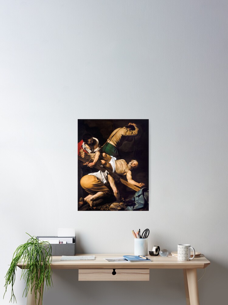 Poster Caravaggio Crucifixion De San Pedro De A I M Redbubble