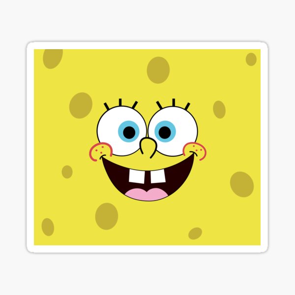Spongebob Face Stickers Redbubble - bob esponja face roblox