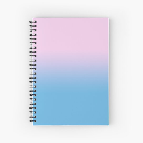 Cuaderno de espiral «Rosa pastel y azul degradado» de aflwoodger | Redbubble