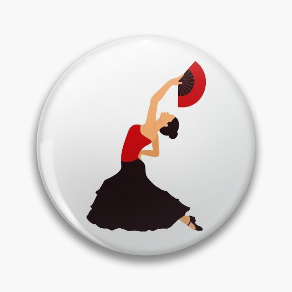 Item preview, Flamenco Dancing - Red & Black Dancer on white Background - Flamenco Skirt Dress Costume designed and sold by EDcreations.