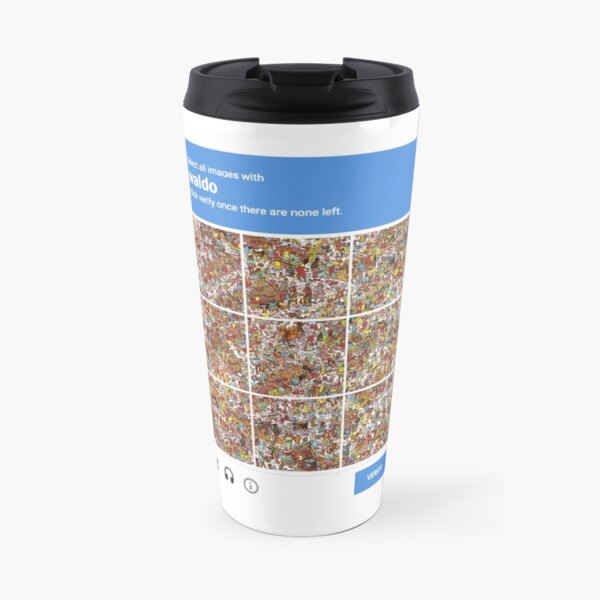 Simple Captcha: Select All images with Waldo Travel Mug