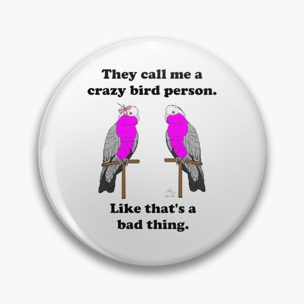 Item preview, Crazy Bird Person with Galah Cockatoos designed and sold by Laughing Parrot Studio.