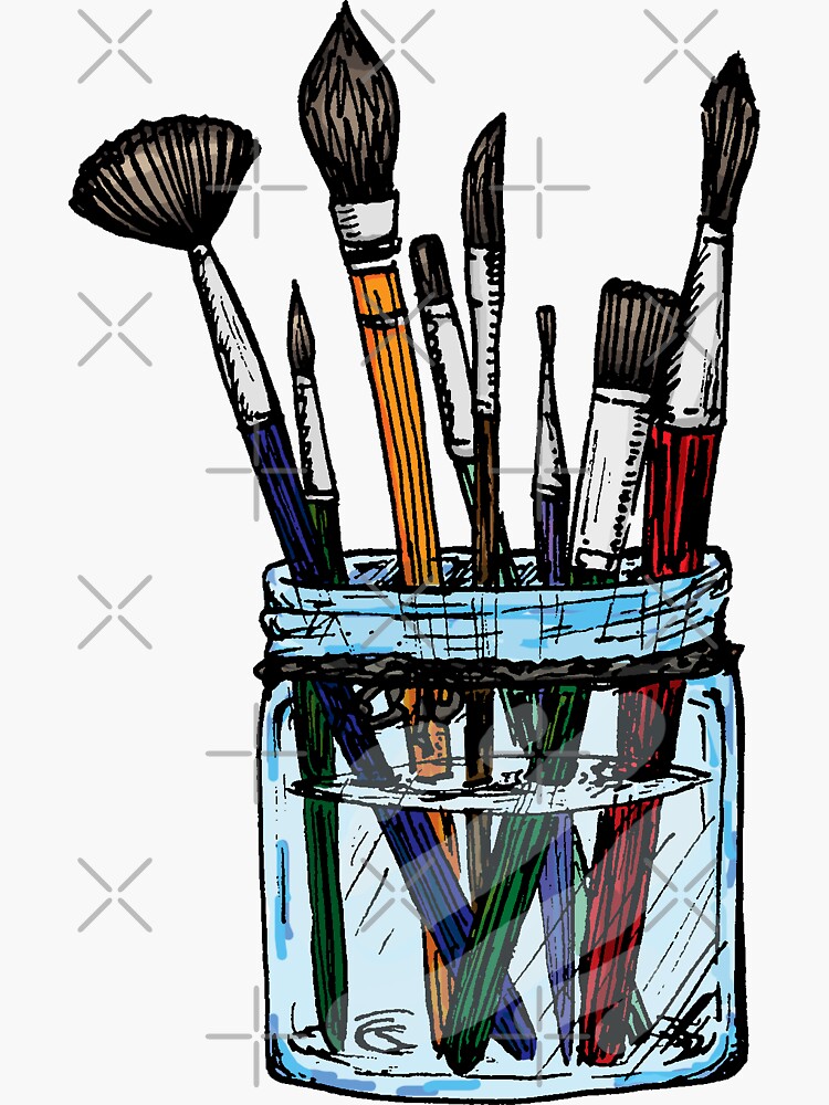 Paint Clip Art - Paint Brushes-Paint Bottles-Easels by Teaching at the River