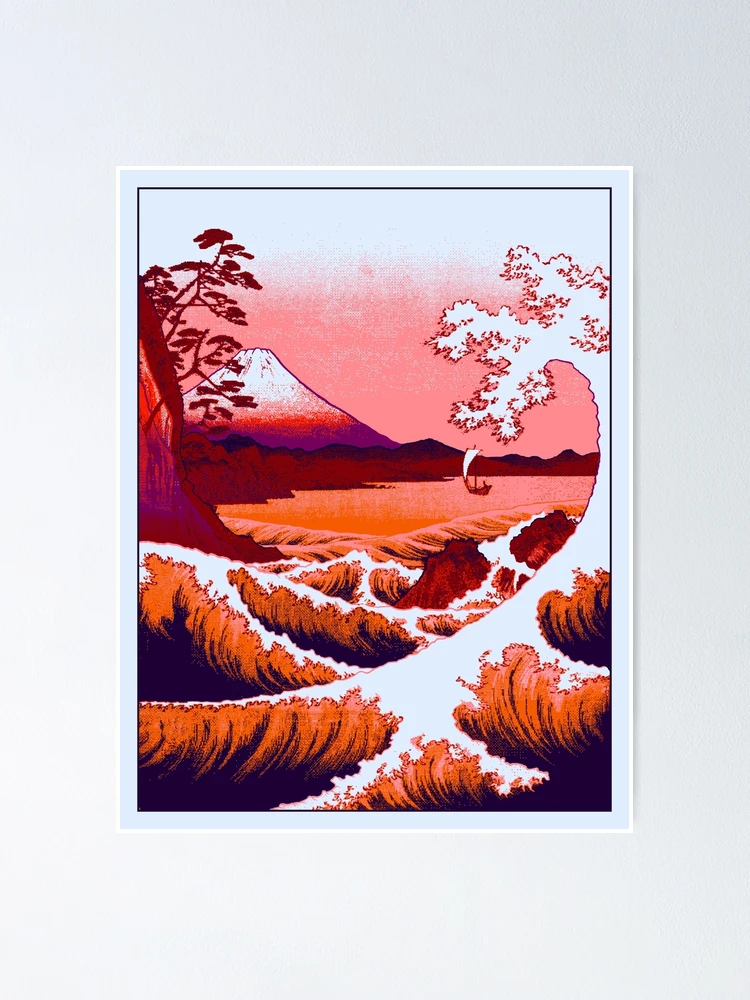 Traditional Japanese Japan Art Sunset Stock Illustration - Illustration of  vintage, watercolour: 267857908