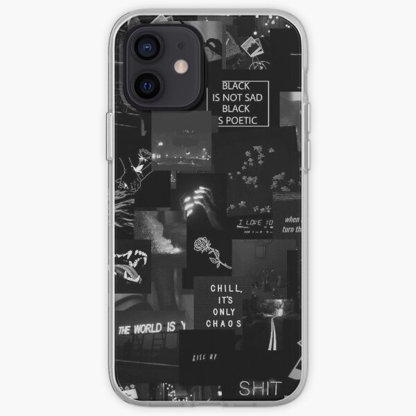 black aesthetic iPhone Soft Case