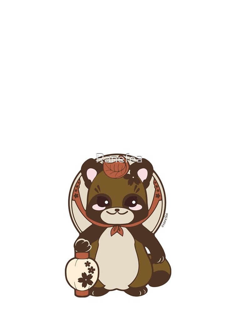 Thumbnail 4 of 4, iPhone Case, Tanuki (red) designed and sold by Ranefea.