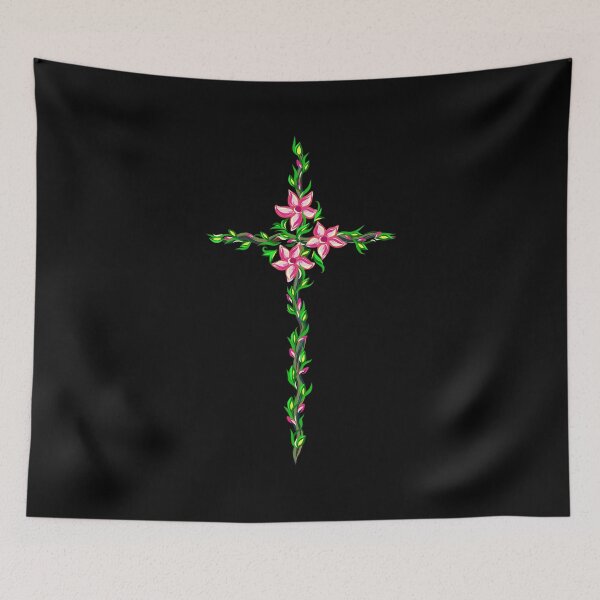 Item preview, Holy Cross Flowers Blossoms Jesus Christ Christianity Religion designed and sold by nitty-gritty.