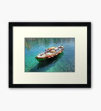 Little fishing boat from Crete Framed Print