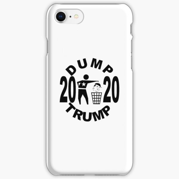 Dump Trump 2020 rund monochrome schwarz iPhone Leichte Hülle