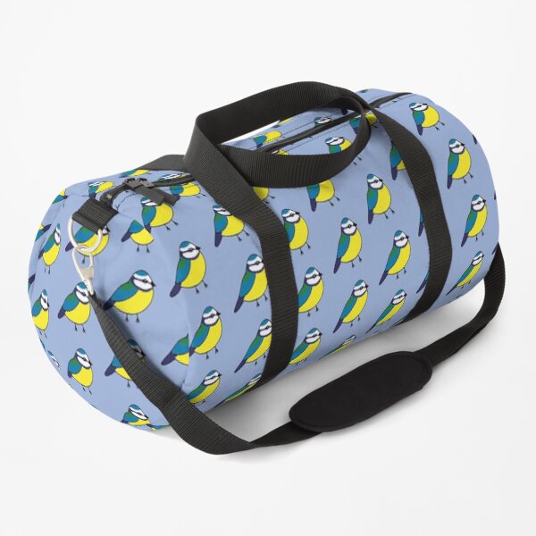 Bluetit print 2 - on blue Duffle Bag
