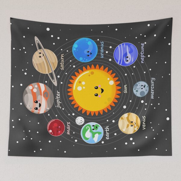 Item preview, Solar system happy Kawaii style designed and sold by Krokoneil.