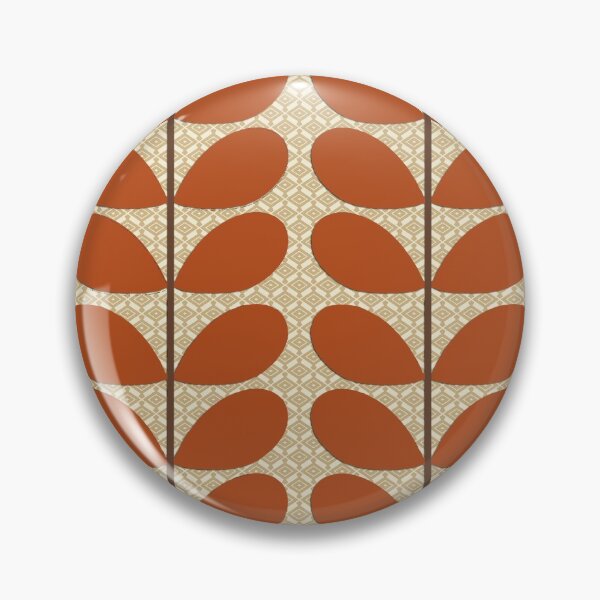 Item preview, Mid Century Danish Leaves, Rust Brown and Beige  designed and sold by Marymarice.