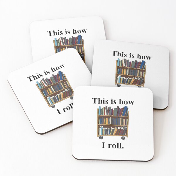 Item preview, Librarian Design - This is How I Roll - A Library Cart designed and sold by EstelleStar.
