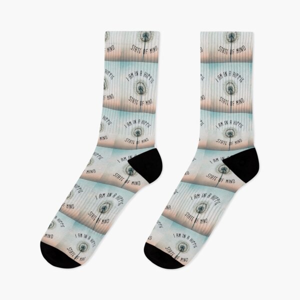 Item preview, I Am In A Hippie State of Mind / Pink / Blue / Hipster / Happy Quote / Mindfulness designed and sold by artenvironments.