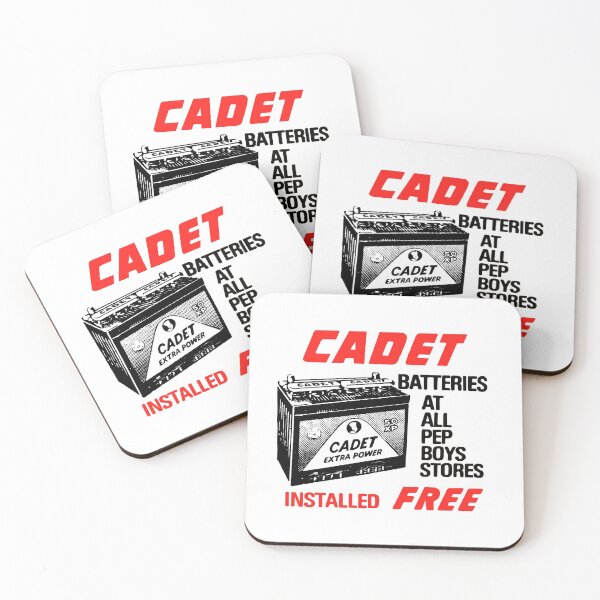 Item preview, CADET BATTERIES vintage design PEP BOYS AD! Old School Hot Rod GRAPHIC designed and sold by massiveink.