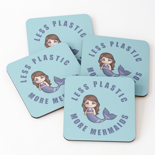 Item preview, "Less Plastic More Mermaids" Chibi Mermaid Echo (Designed by Kent Stephen Toledo) designed and sold by MermaidEcho.