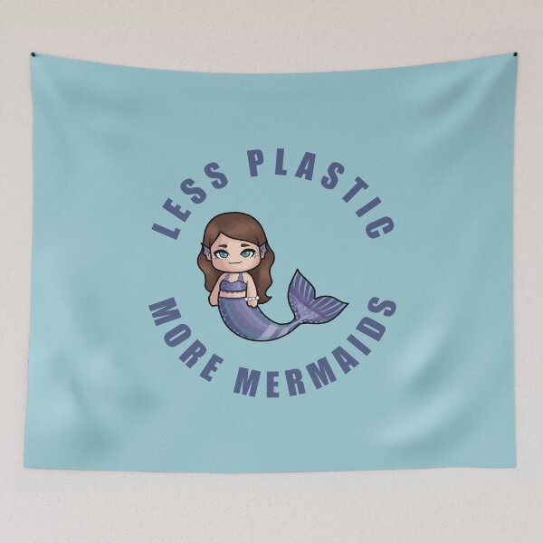 Item preview, "Less Plastic More Mermaids" Chibi Mermaid Echo (Designed by Kent Stephen Toledo) designed and sold by MermaidEcho.