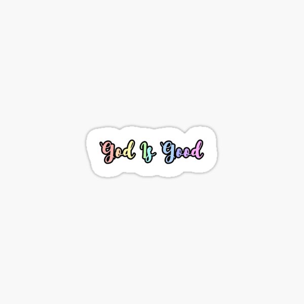 Item preview, Rainbow Pastel God Is Good Design designed and sold by addieksstickers.