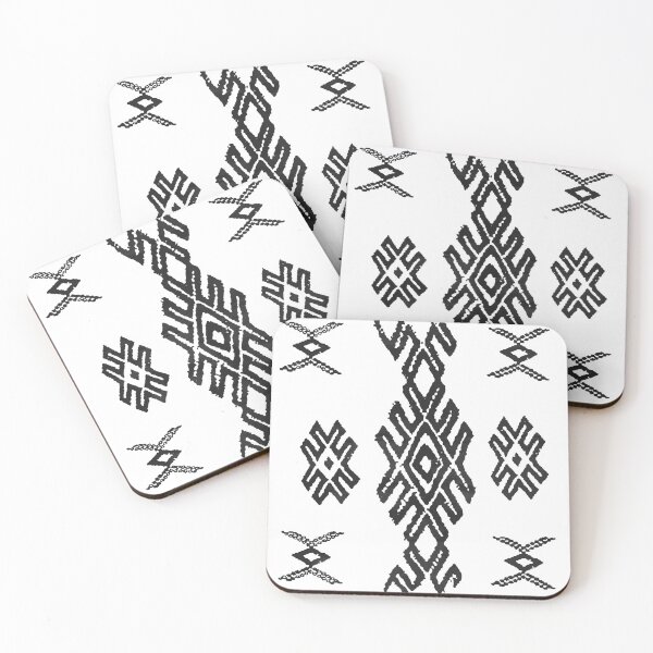 Item preview,  Black-White Moroccan Berber Pattern-Drawings designed and sold by RabiaDesigns.