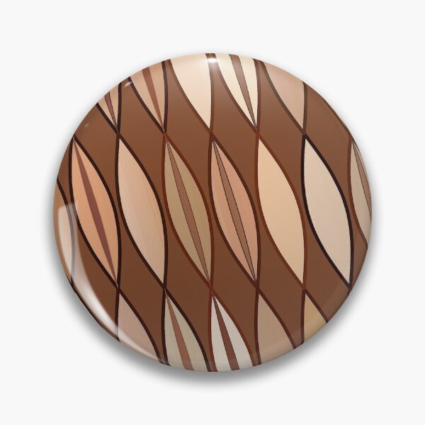 Item preview, Mid-Century Modern Leaves, Cocoa Brown and Beige  designed and sold by Marymarice.