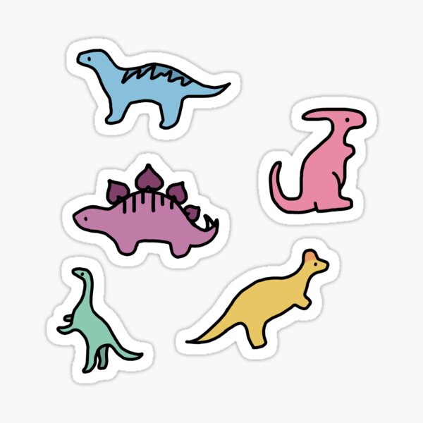 Item preview, Dinosaur Sticker Pack 2 designed and sold by bassoongirl123.